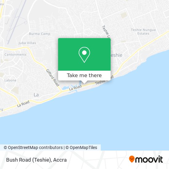 Bush Road (Teshie) map