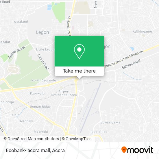 Ecobank- accra mall map