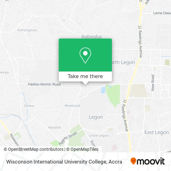 Wisconson International University College map