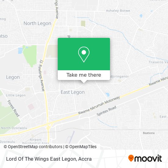 Lord Of The Wings East Legon map