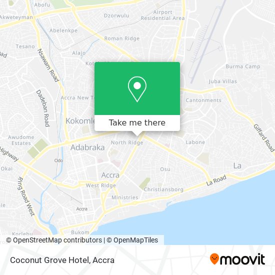 Coconut Grove Hotel map