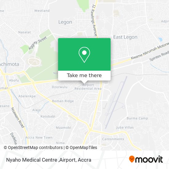 Nyaho Medical Centre ,Airport map