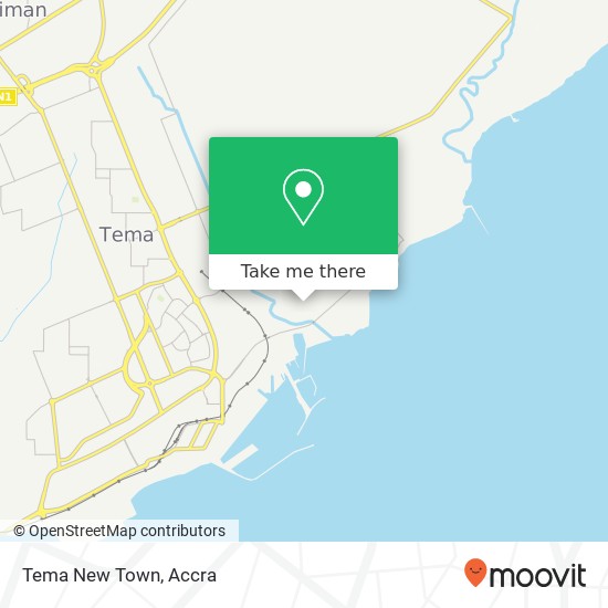 Tema New Town map