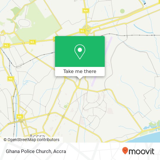 Ghana Police Church map
