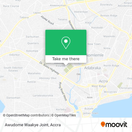 Awudome Waakye Joint map