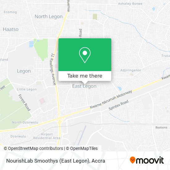 NourishLab Smoothys (East Legon) map