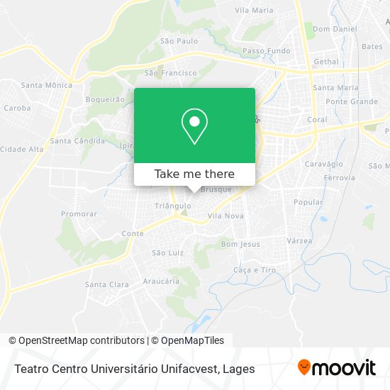 Teatro Centro Universitário Unifacvest map