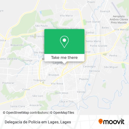 Mapa Delegacia de Polícia em Lages