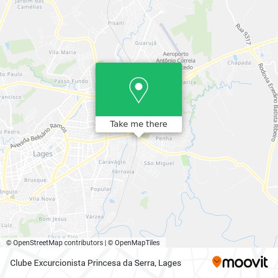 Clube Excurcionista Princesa da Serra map