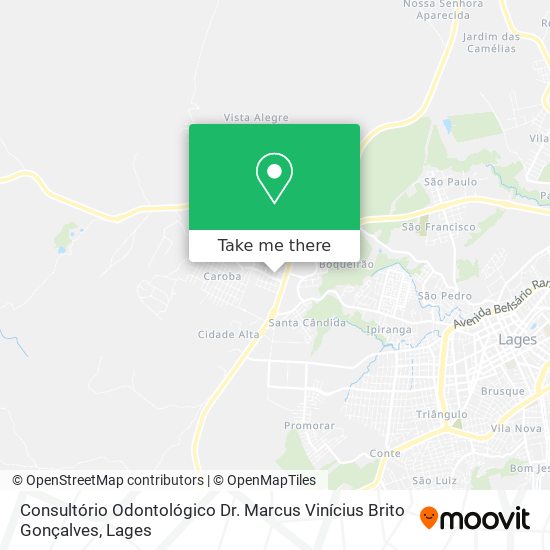 Mapa Consultório Odontológico Dr. Marcus Vinícius Brito Gonçalves