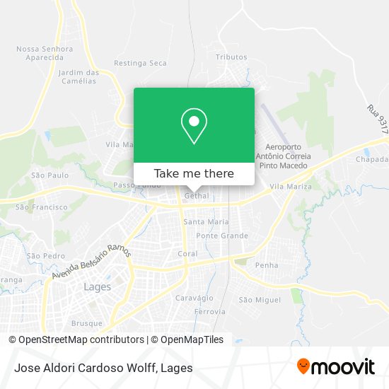 Jose Aldori Cardoso Wolff map