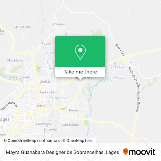 Mapa Mayra Guanabara Designer de Sobrancelhas