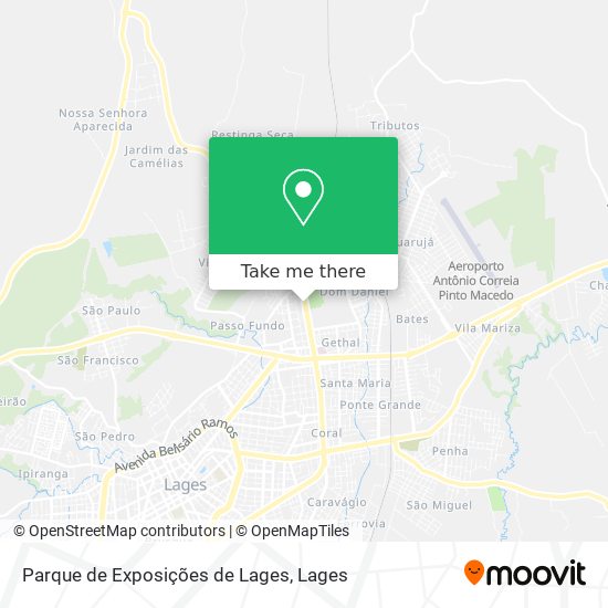 Mapa Parque de Exposições de Lages