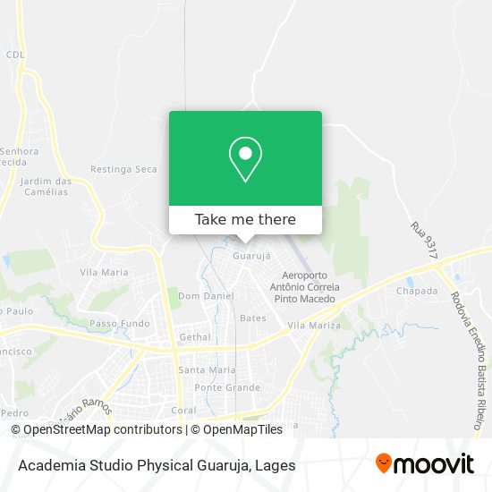 Mapa Academia Studio Physical Guaruja