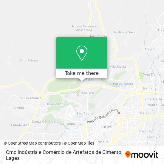 Cmc Indústria e Comércio de Artefatos de Cimento map