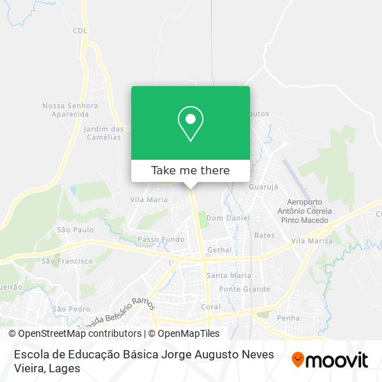 Mapa Escola de Educação Básica Jorge Augusto Neves Vieira