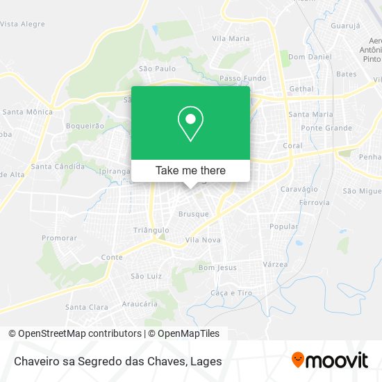 Mapa Chaveiro sa Segredo das Chaves