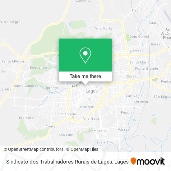 Mapa Sindicato dos Trabalhadores Rurais de Lages