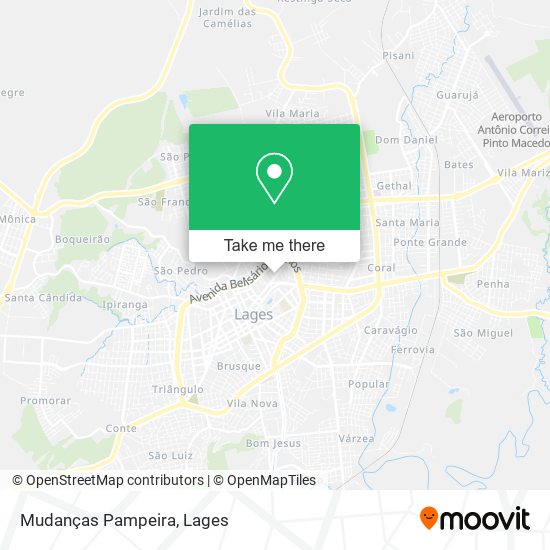 Mudanças Pampeira map