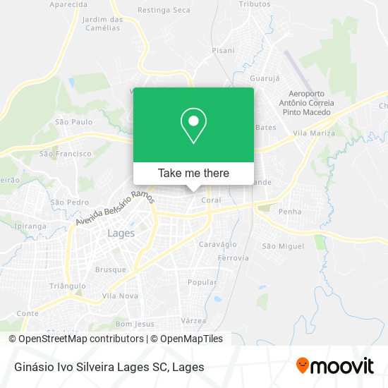 Ginásio Ivo Silveira Lages SC map