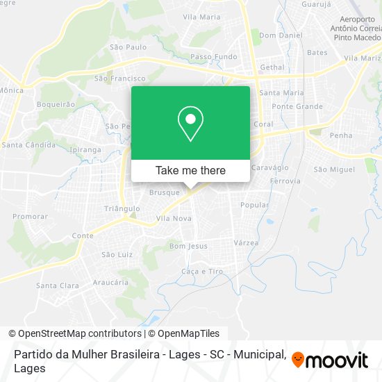 Partido da Mulher Brasileira - Lages - SC - Municipal map