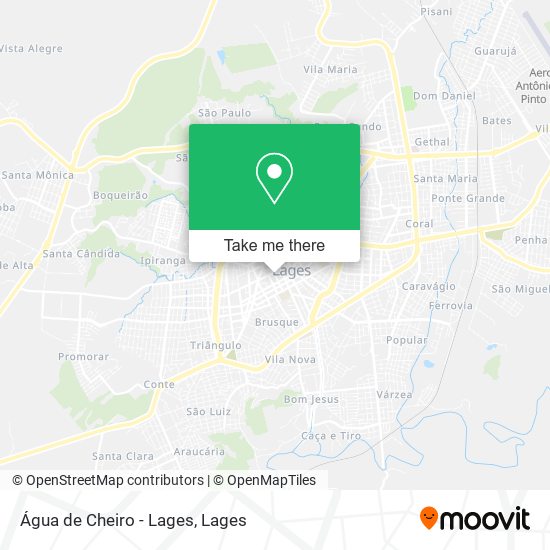 Água de Cheiro - Lages map