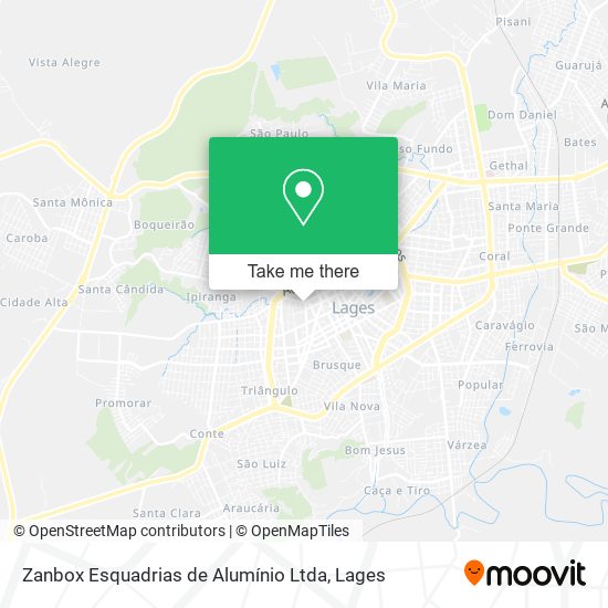 Zanbox Esquadrias de Alumínio Ltda map