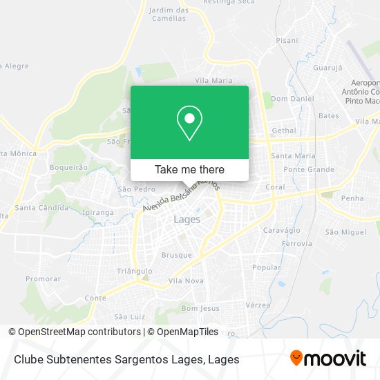 Mapa Clube Subtenentes Sargentos Lages