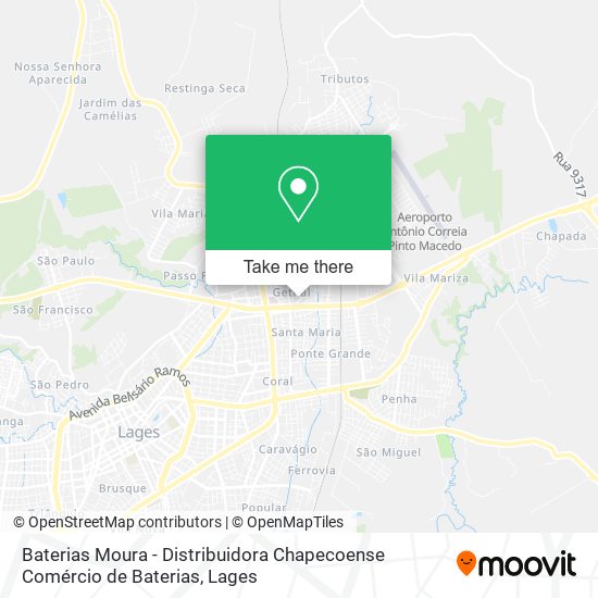 Baterias Moura - Distribuidora Chapecoense Comércio de Baterias map