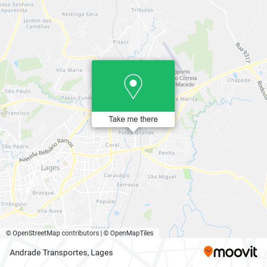 Andrade Transportes map