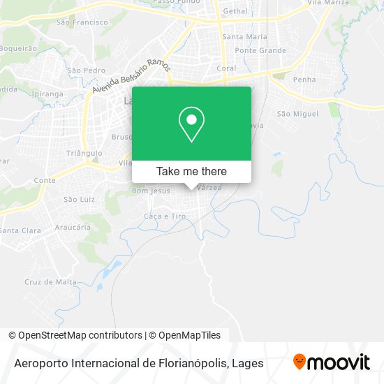 Mapa Aeroporto Internacional de Florianópolis