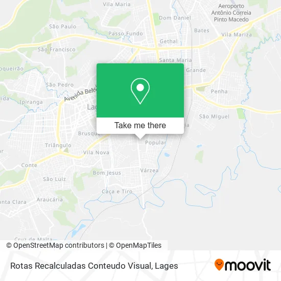 Rotas Recalculadas Conteudo Visual map