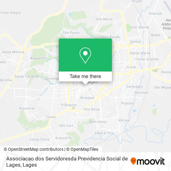 Mapa Associacao dos Servidoresda Previdencia Social de Lages