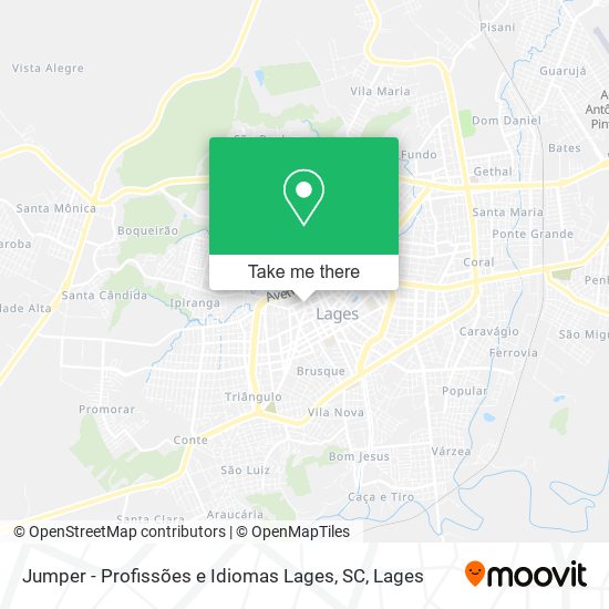 Jumper - Profissões e Idiomas Lages, SC map