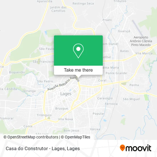 Casa do Construtor - Lages map