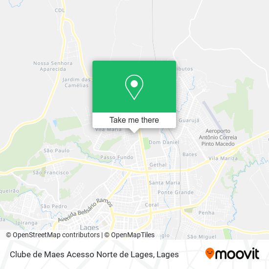 Mapa Clube de Maes Acesso Norte de Lages