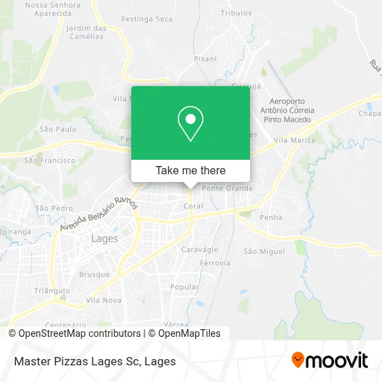 Master Pizzas Lages Sc map