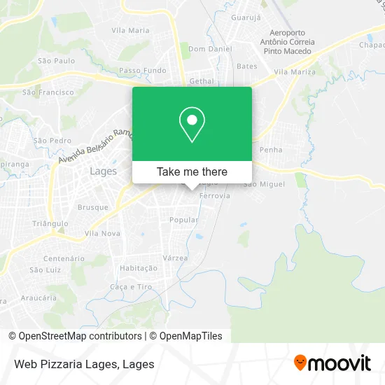 Web Pizzaria Lages map