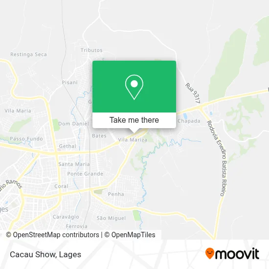 Cacau Show map