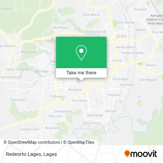 Redeorto Lages map