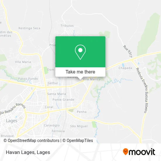 Havan Lages map