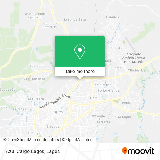 Azul Cargo Lages map