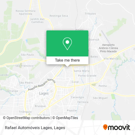 Rafael Automóveis Lages map