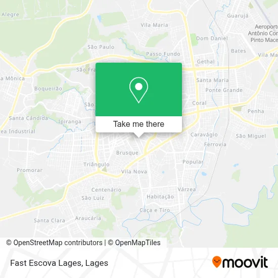 Fast Escova Lages map