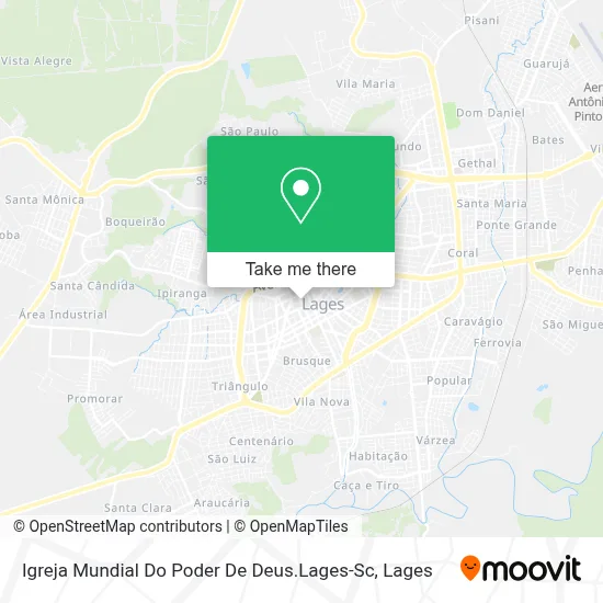 Igreja Mundial Do Poder De Deus.Lages-Sc map