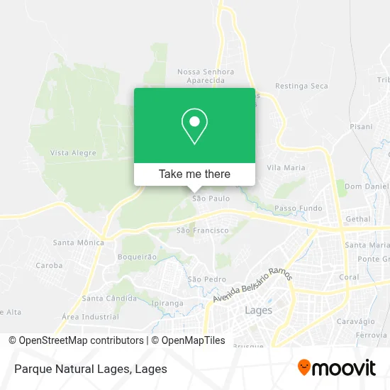 Parque Natural Lages map