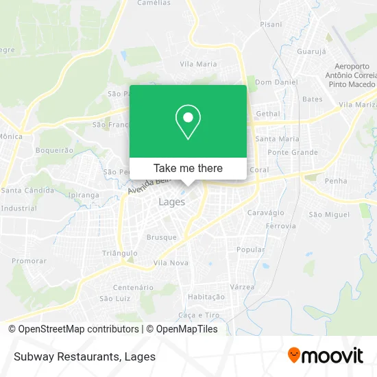 Subway Restaurants map