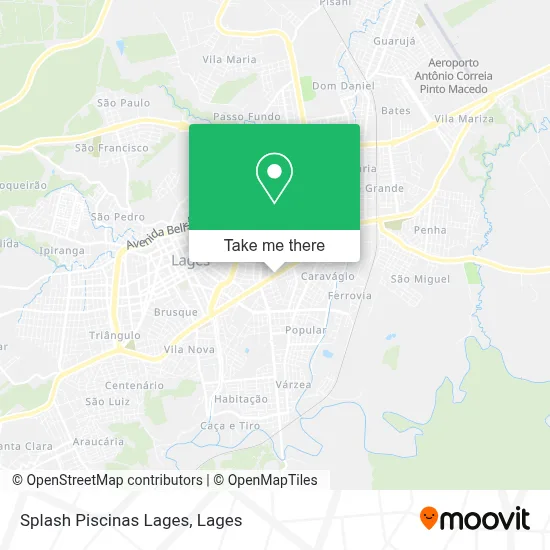 Splash Piscinas Lages map