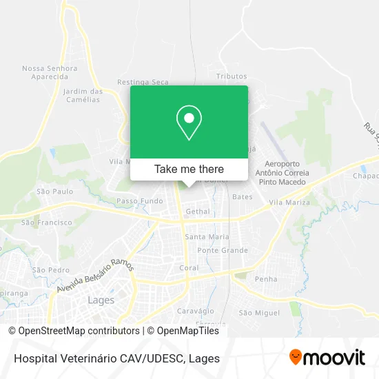 Hospital Veterinário CAV/UDESC map