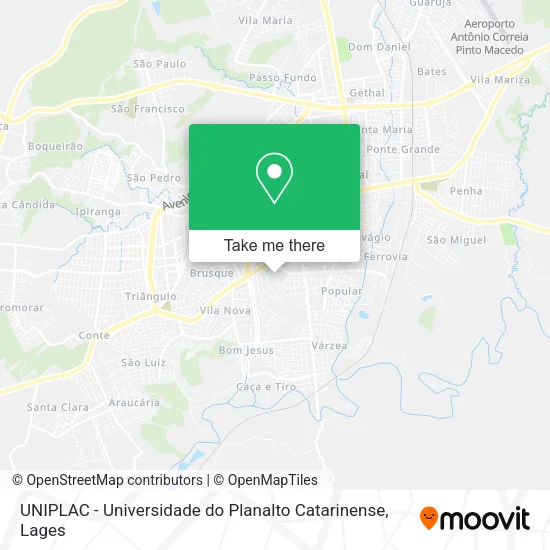 UNIPLAC - Universidade do Planalto Catarinense map